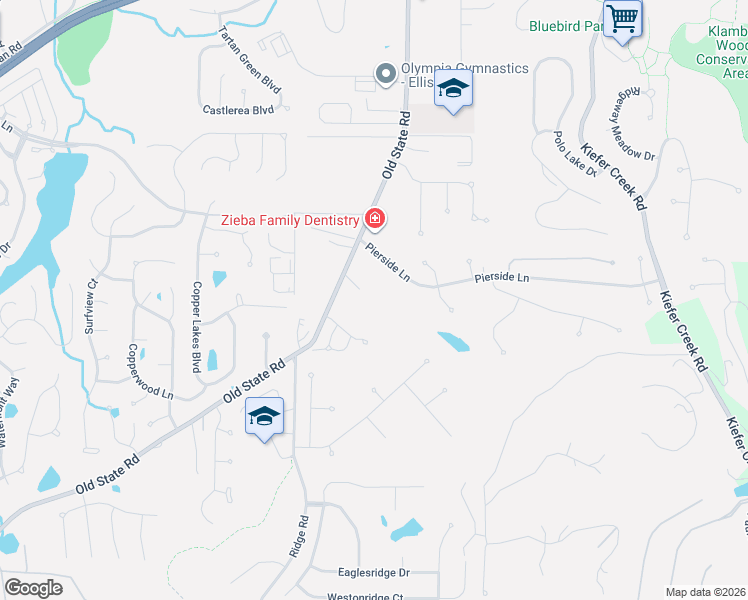 map of restaurants, bars, coffee shops, grocery stores, and more near 502 Old State Rd in Ballwin