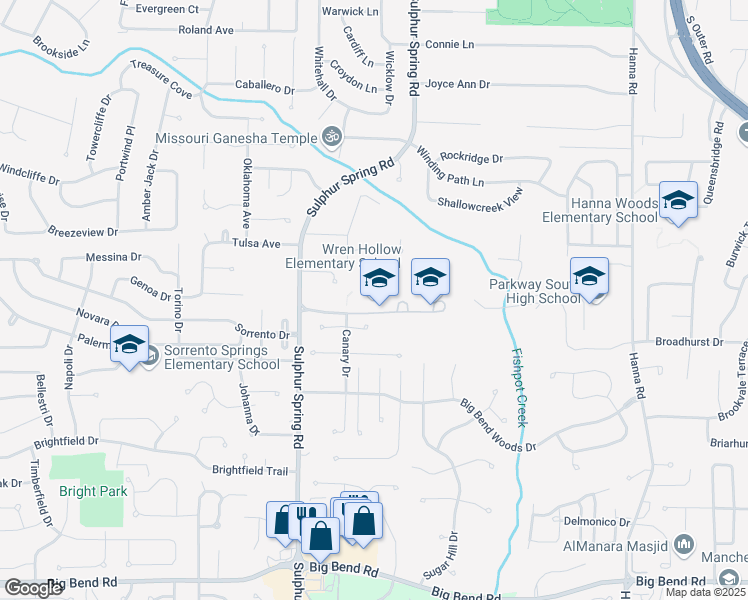 map of restaurants, bars, coffee shops, grocery stores, and more near 655 Wren Avenue in Manchester