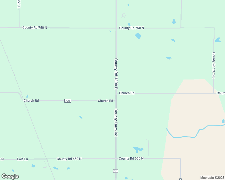 map of restaurants, bars, coffee shops, grocery stores, and more near 2807 County Road 1300 East in Salem