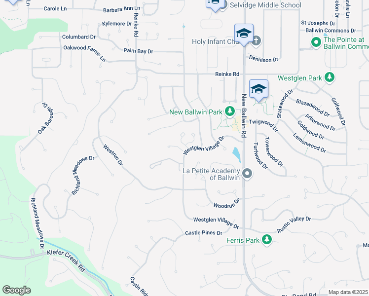 map of restaurants, bars, coffee shops, grocery stores, and more near 830 Westglen Village Drive in Ballwin