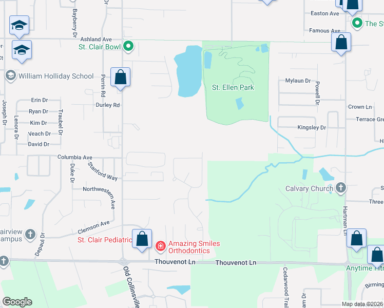 map of restaurants, bars, coffee shops, grocery stores, and more near 1461 Arley Hill Drive in O'Fallon