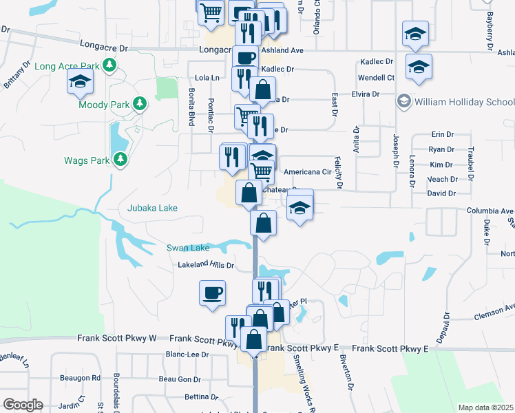 map of restaurants, bars, coffee shops, grocery stores, and more near in Fairview Heights