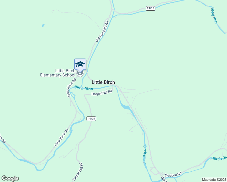 map of restaurants, bars, coffee shops, grocery stores, and more near 7330 Old Turnpike Road in Braxton