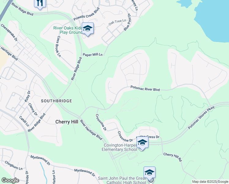 map of restaurants, bars, coffee shops, grocery stores, and more near 17153 Gullwing Drive in Dumfries