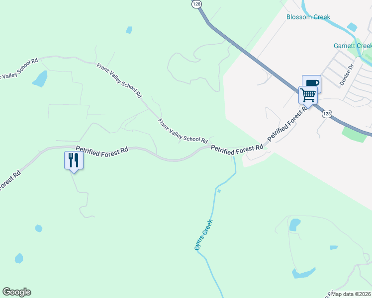 map of restaurants, bars, coffee shops, grocery stores, and more near 491 Franz Valley School Road in Calistoga