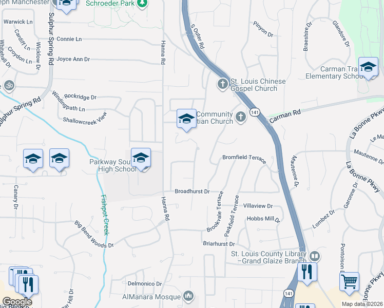 map of restaurants, bars, coffee shops, grocery stores, and more near 747 Sherwick Terrace in Manchester