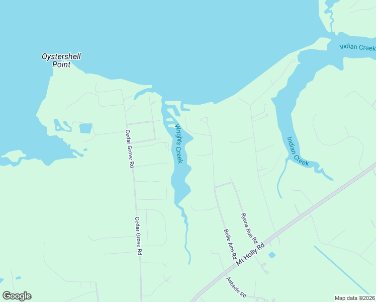 map of restaurants, bars, coffee shops, grocery stores, and more near 5646 Belle Aire Road in East New Market