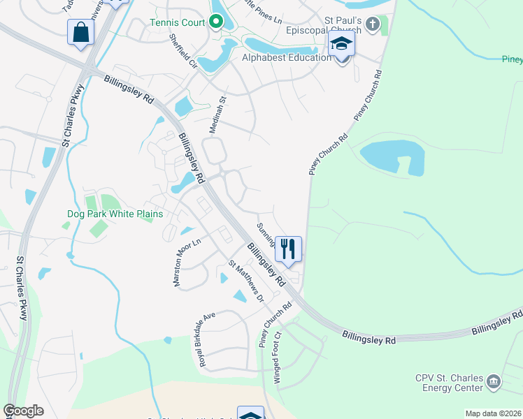 map of restaurants, bars, coffee shops, grocery stores, and more near 5064 Oyster Reef Place in Waldorf