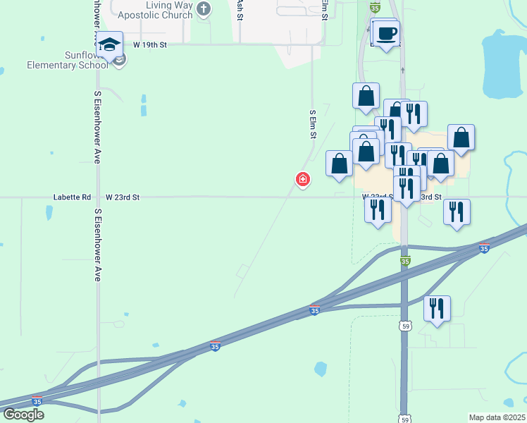 map of restaurants, bars, coffee shops, grocery stores, and more near 110 West 23rd Street in Ottawa