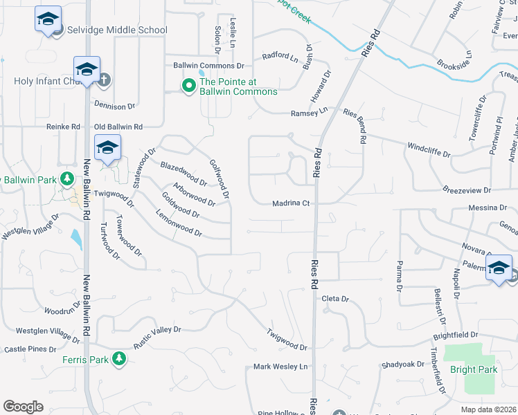 map of restaurants, bars, coffee shops, grocery stores, and more near 491 Governor Court in Ballwin