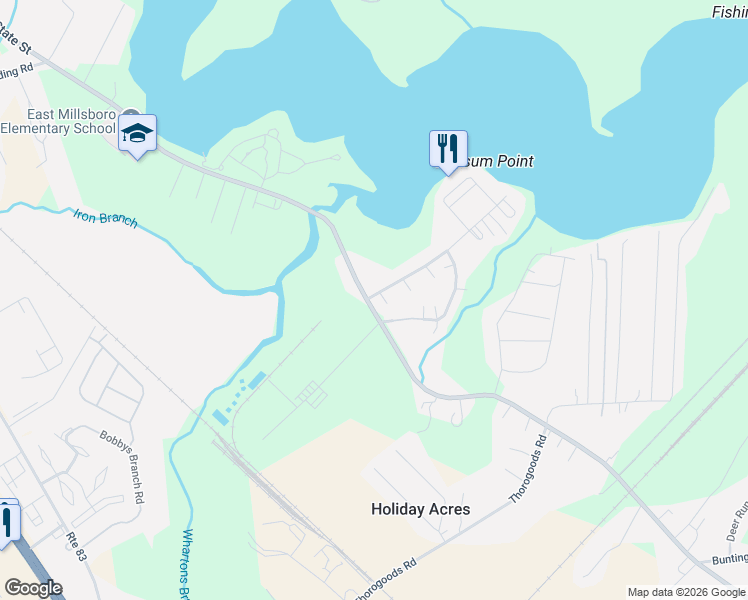 map of restaurants, bars, coffee shops, grocery stores, and more near 27779 Possum Point Road in Millsboro
