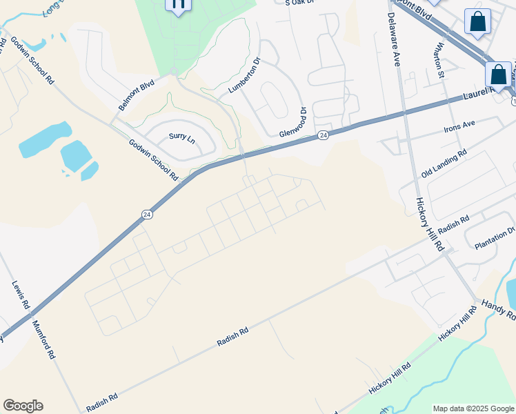 map of restaurants, bars, coffee shops, grocery stores, and more near in Millsboro
