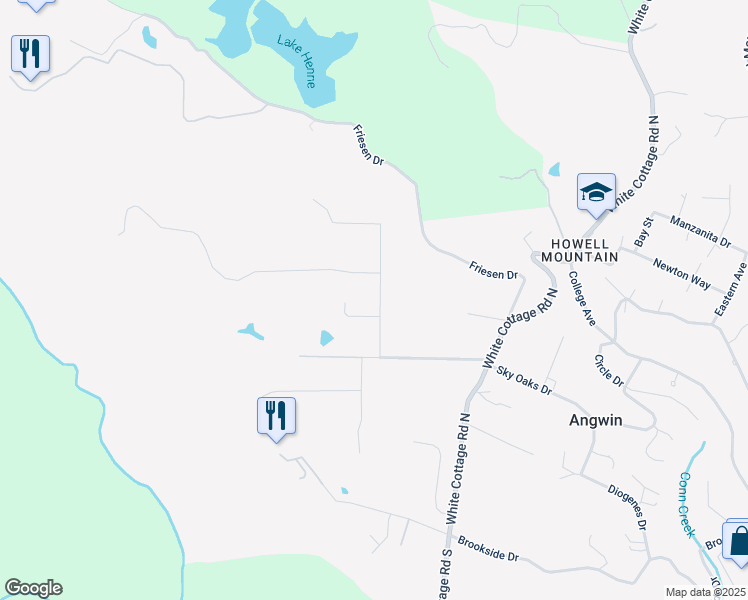 map of restaurants, bars, coffee shops, grocery stores, and more near 273 Tobin Avenue in Angwin