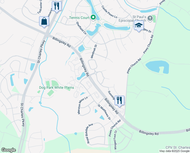 map of restaurants, bars, coffee shops, grocery stores, and more near 4985 Oyster Reef Place in Waldorf