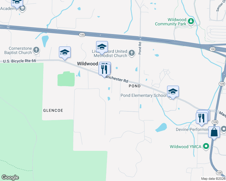 map of restaurants, bars, coffee shops, grocery stores, and more near 2618 Walnut Avenue in Wildwood
