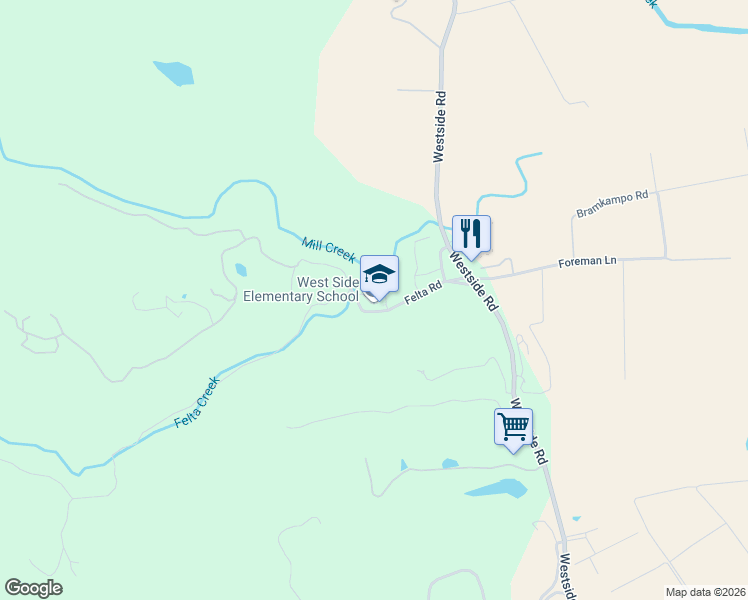 map of restaurants, bars, coffee shops, grocery stores, and more near 1201 Felta Road in Healdsburg