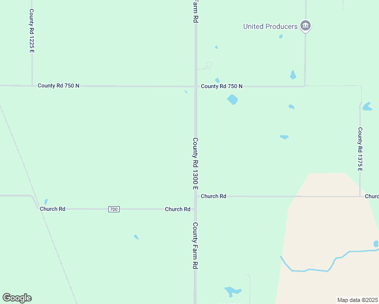 map of restaurants, bars, coffee shops, grocery stores, and more near 2865 County Road 1300 East in Salem