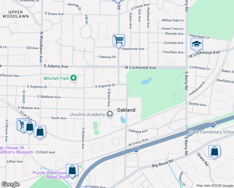 map of restaurants, bars, coffee shops, grocery stores, and more near 113 Minturn Avenue in St. Louis