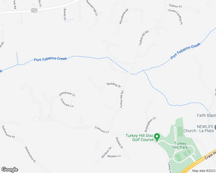 map of restaurants, bars, coffee shops, grocery stores, and more near 4830 Spalding Drive in La Plata