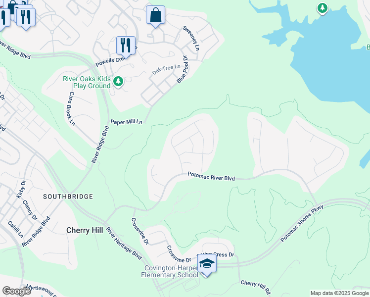 map of restaurants, bars, coffee shops, grocery stores, and more near 2382 Harmsworth Drive in Dumfries