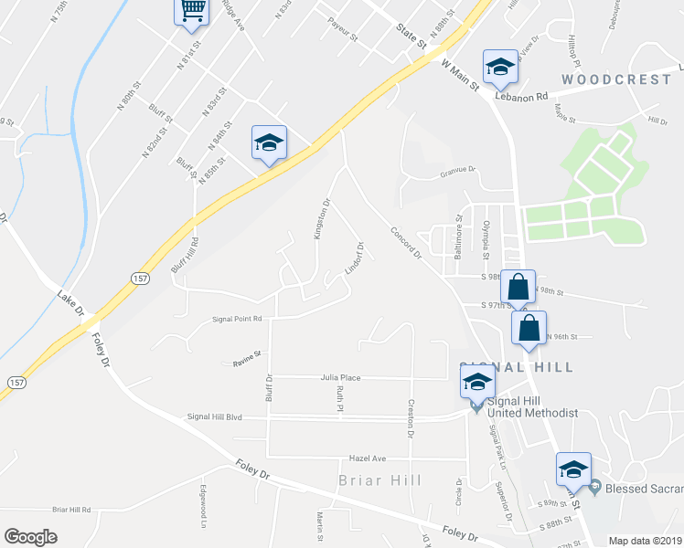 map of restaurants, bars, coffee shops, grocery stores, and more near 9 Divide Street in Belleville