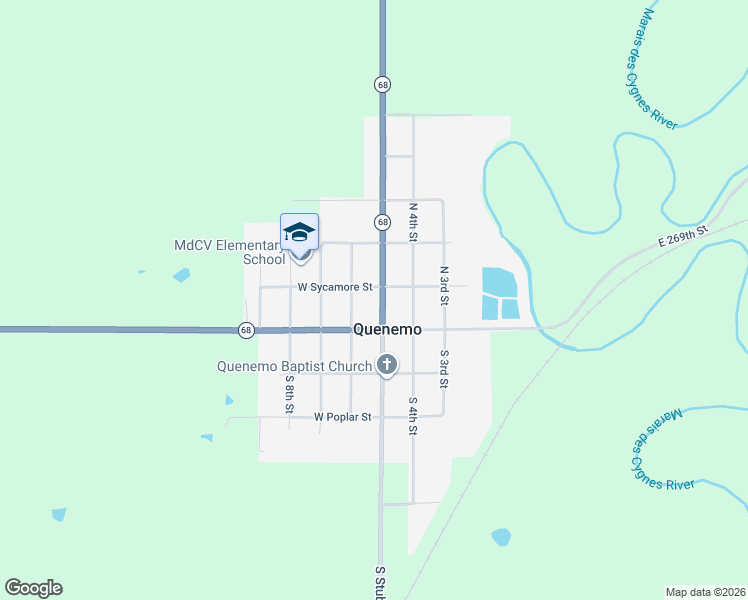 map of restaurants, bars, coffee shops, grocery stores, and more near in Quenemo