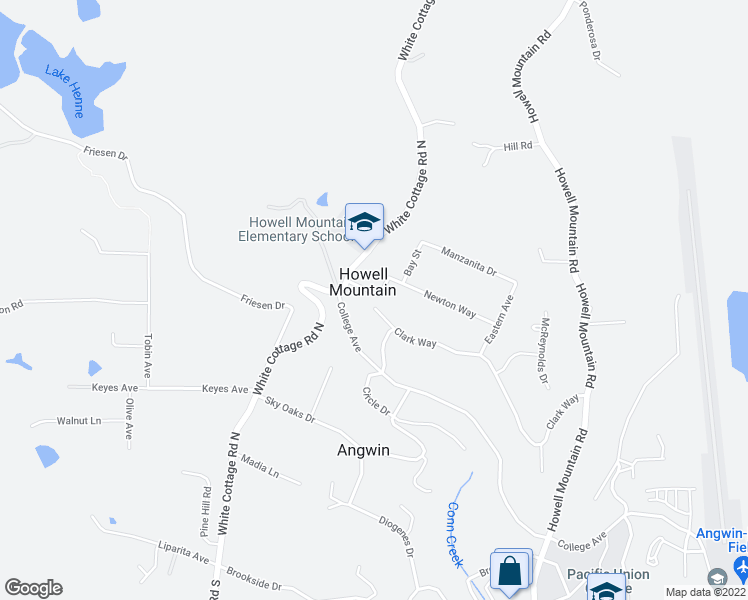 map of restaurants, bars, coffee shops, grocery stores, and more near 480 Toyon Street in Angwin