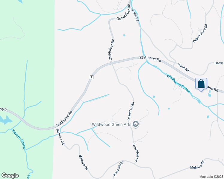 map of restaurants, bars, coffee shops, grocery stores, and more near 19201 Saint Albans Valley Drive in Wildwood