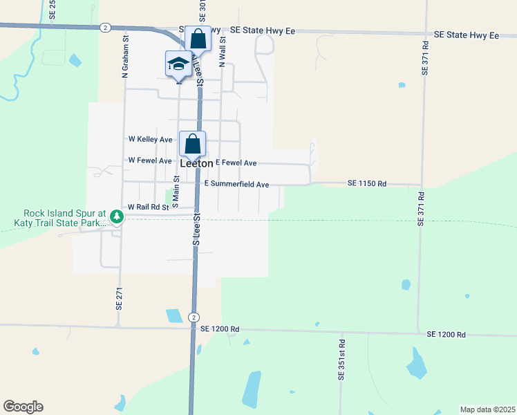 map of restaurants, bars, coffee shops, grocery stores, and more near 203 South Moulton Street in Leeton