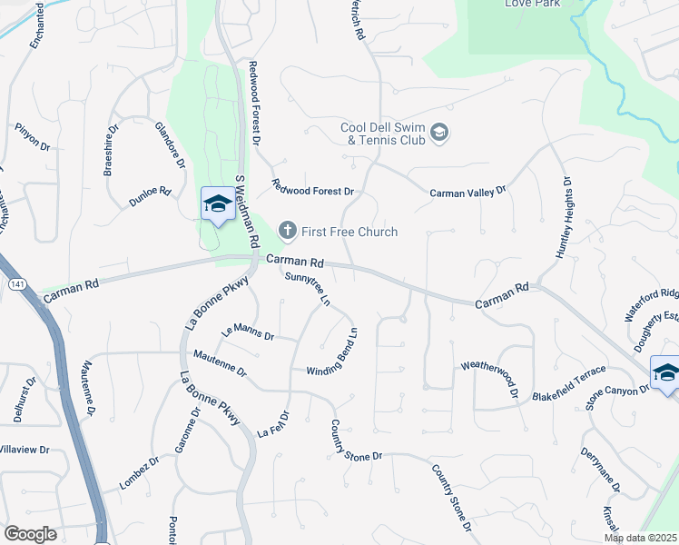 map of restaurants, bars, coffee shops, grocery stores, and more near 600 Mulberry Grove Court in Ballwin