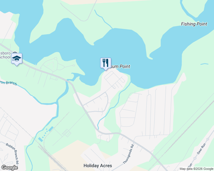 map of restaurants, bars, coffee shops, grocery stores, and more near 27891 Possum Point Road in Millsboro