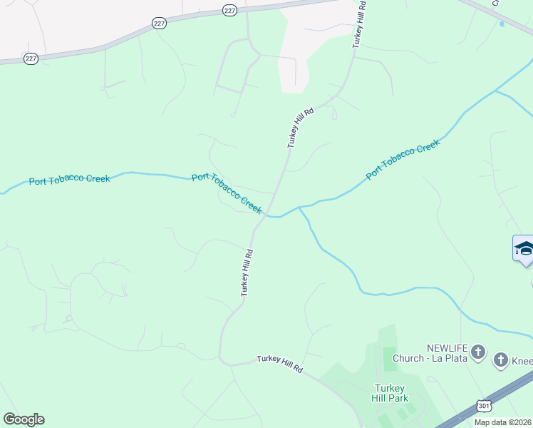 map of restaurants, bars, coffee shops, grocery stores, and more near Turkey Hill Road in La Plata