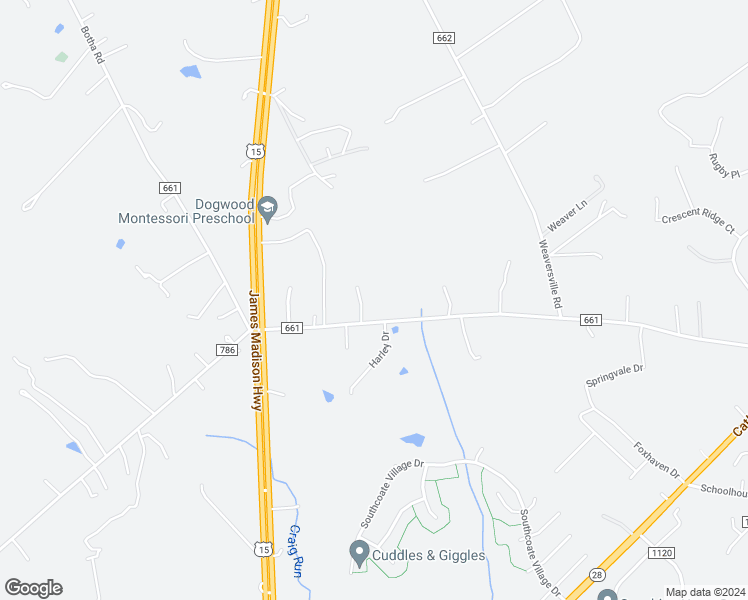 map of restaurants, bars, coffee shops, grocery stores, and more near 7324 Oak Shade Road in Bealeton