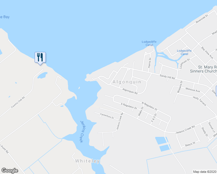map of restaurants, bars, coffee shops, grocery stores, and more near 44 Algonquin Road in Cambridge