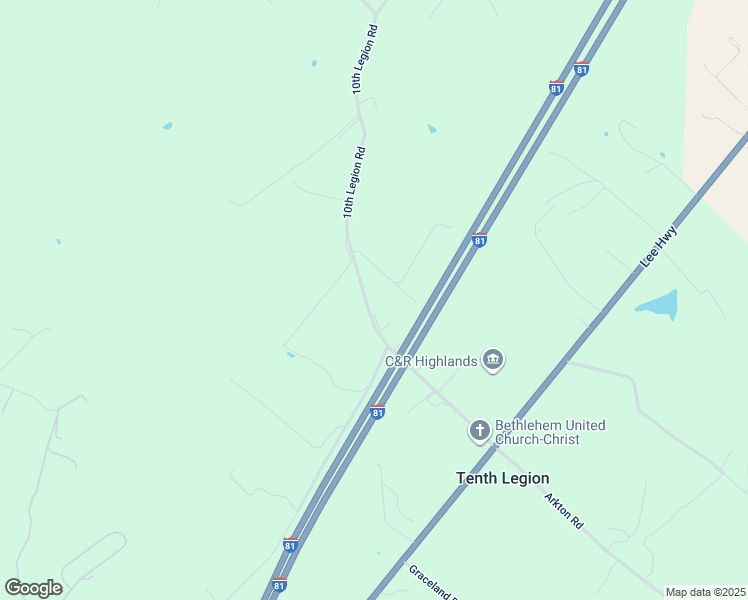 map of restaurants, bars, coffee shops, grocery stores, and more near 460 10th Legion Road in Broadway