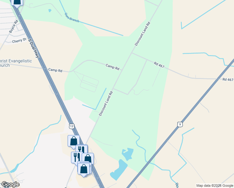map of restaurants, bars, coffee shops, grocery stores, and more near 28636 Discount Land Road in Laurel