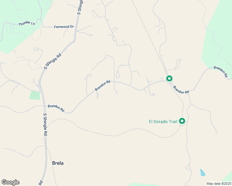 map of restaurants, bars, coffee shops, grocery stores, and more near 7388 Brandon Road in Shingle Springs