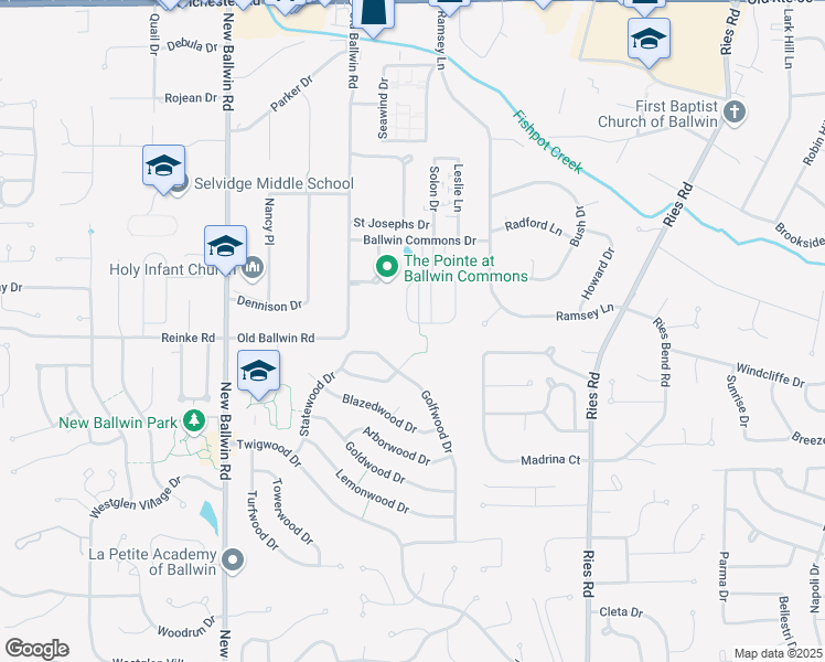 map of restaurants, bars, coffee shops, grocery stores, and more near 491 Coachgate Court in Ballwin