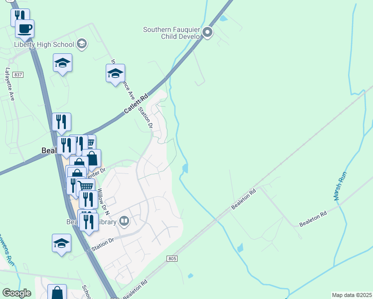 map of restaurants, bars, coffee shops, grocery stores, and more near in Morrisville