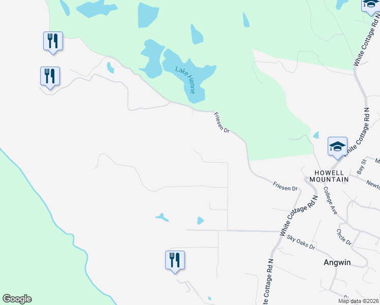 map of restaurants, bars, coffee shops, grocery stores, and more near 371 Quail Run in Angwin