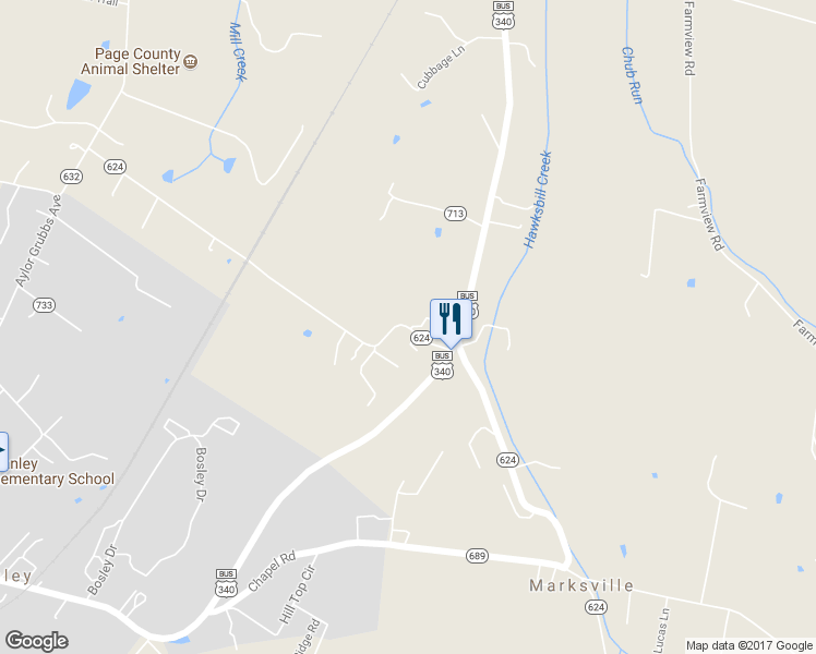 map of restaurants, bars, coffee shops, grocery stores, and more near 960 Brady Road in Stanley