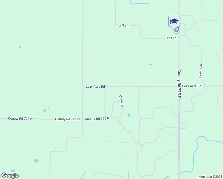 map of restaurants, bars, coffee shops, grocery stores, and more near 2856-2898 County Road 750 N in Salem