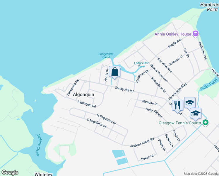 map of restaurants, bars, coffee shops, grocery stores, and more near 2 Algonquin Road in Cambridge