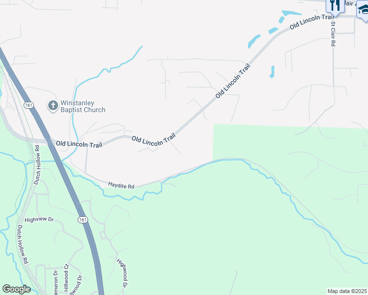 map of restaurants, bars, coffee shops, grocery stores, and more near 406 Marcinah Lane in Fairview Heights