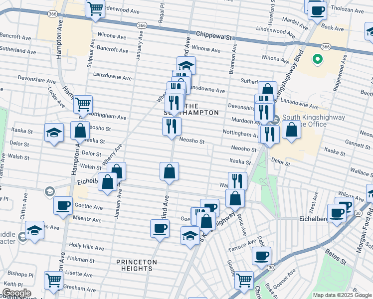 map of restaurants, bars, coffee shops, grocery stores, and more near 5325 Itaska Street in St. Louis