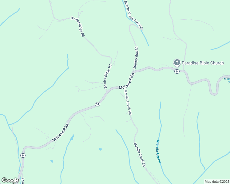 map of restaurants, bars, coffee shops, grocery stores, and more near 6842 McLane Pike in Putnam County