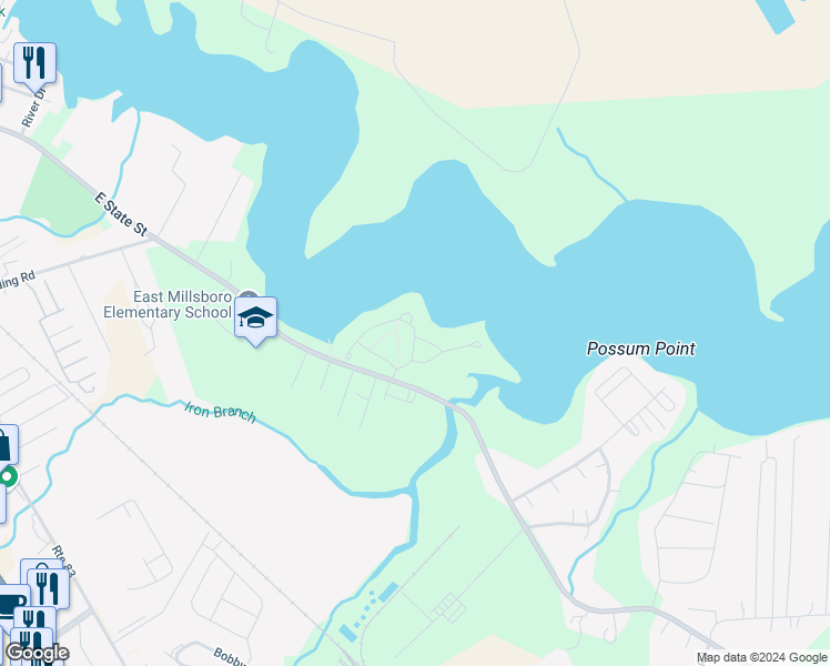 map of restaurants, bars, coffee shops, grocery stores, and more near 10020 Iron Pointe Drive Extension in Millsboro