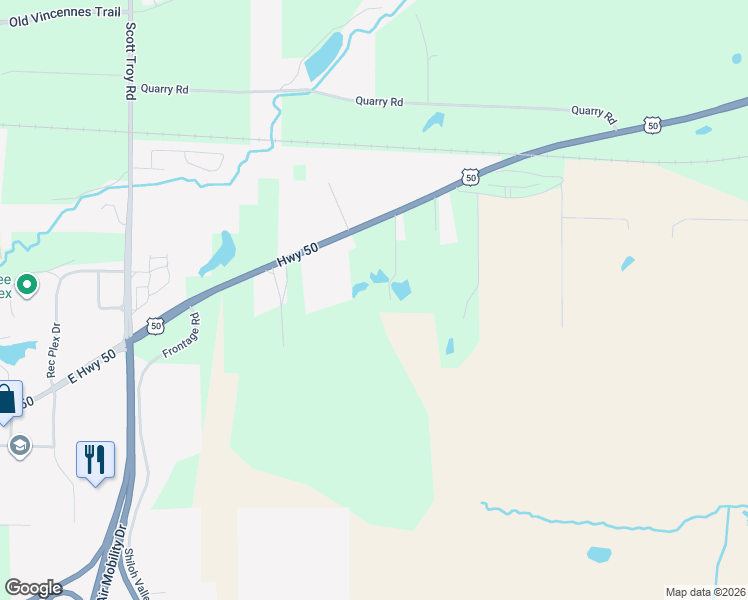 map of restaurants, bars, coffee shops, grocery stores, and more near 9905 Memory Lane in Lebanon