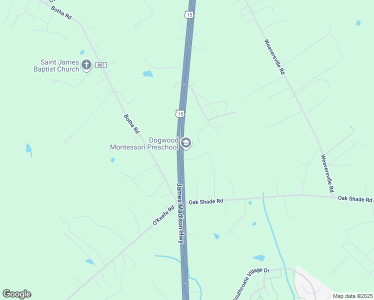 map of restaurants, bars, coffee shops, grocery stores, and more near 10741 James Madison Highway in Bealeton