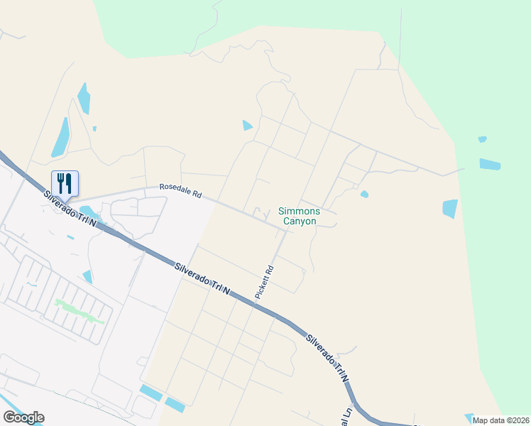 map of restaurants, bars, coffee shops, grocery stores, and more near 10 Rosedale Road in Calistoga